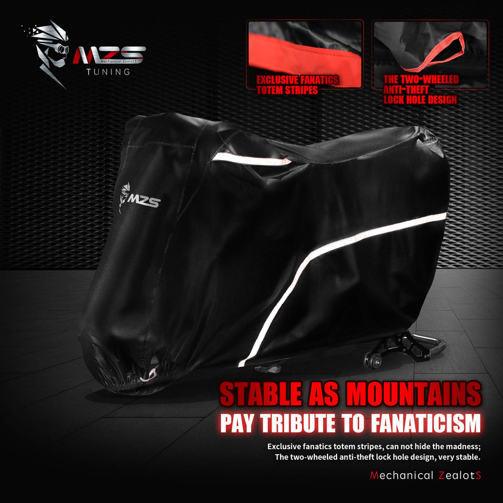 MZS reflective stripes and lock holes boosting nighttime visibility and theft deterrent benefit
