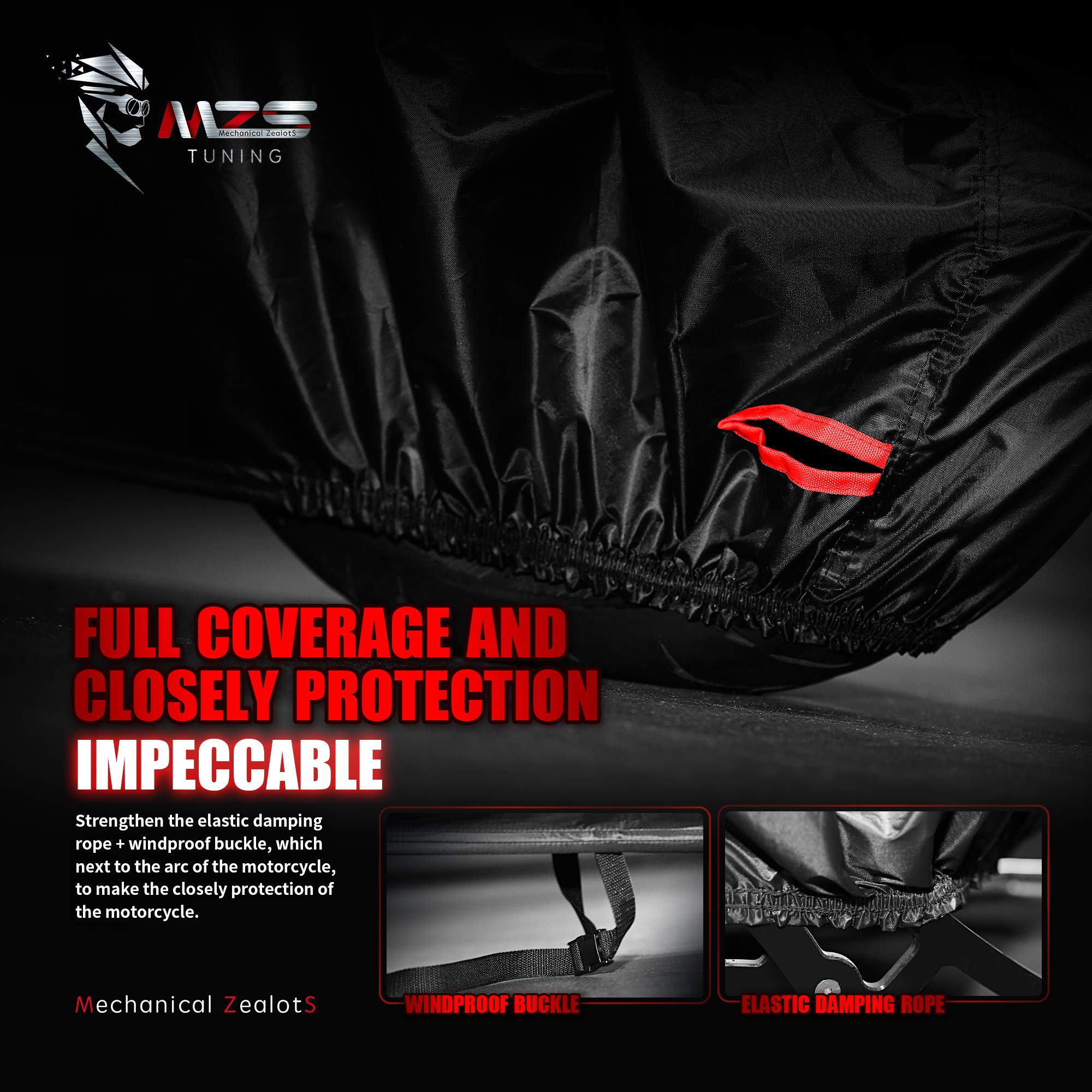 MZS vent and elastic hem detail preventing wind lift and moisture buildup benefit