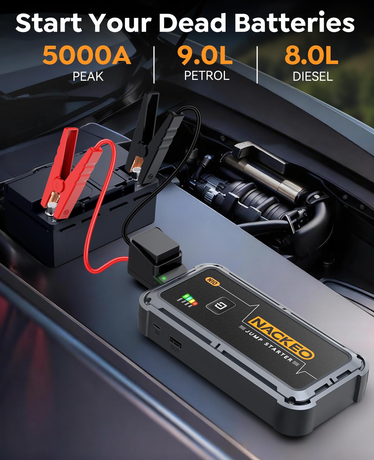 NACKEO next to wallet for scale showing compactness and easy storage