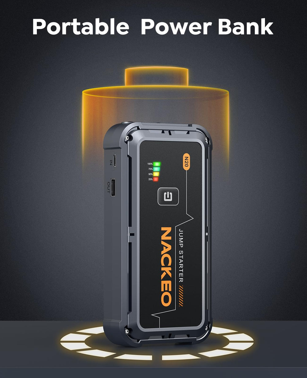 NACKEO LED flashlight modes close-up for illumination and SOS signaling