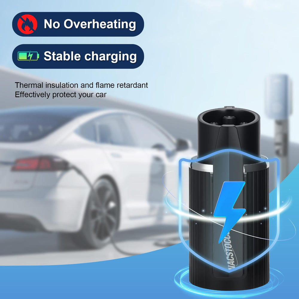 NACSTOCCS adapter in use at a destination charger enabling charger access