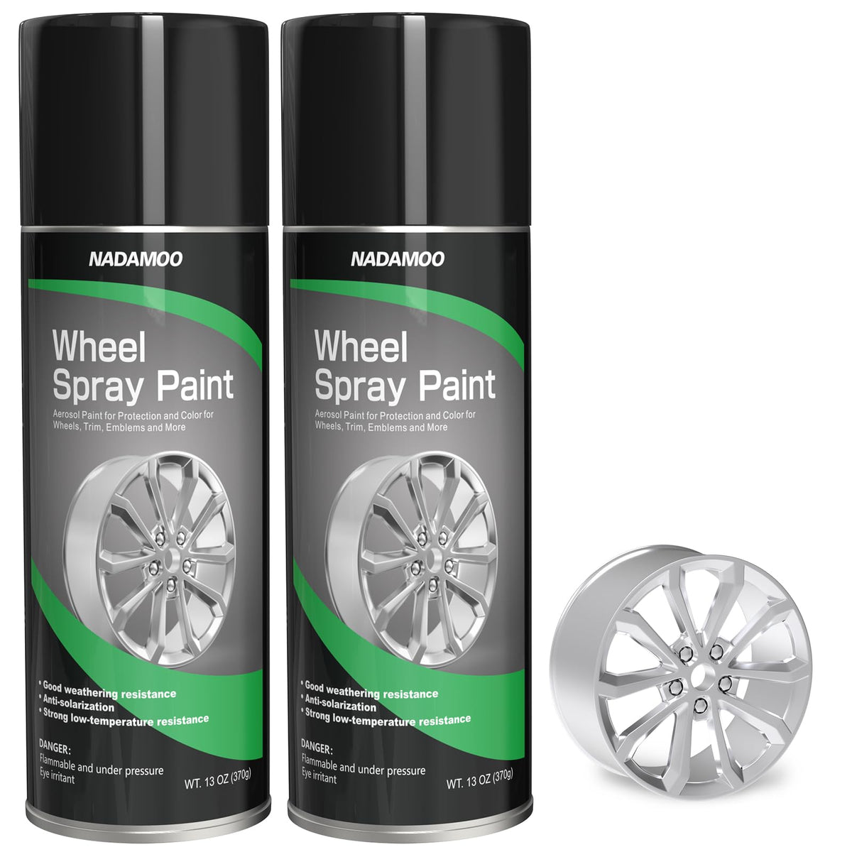 NADAMOO aerosol cans front view showing two cans and product benefit of easy application