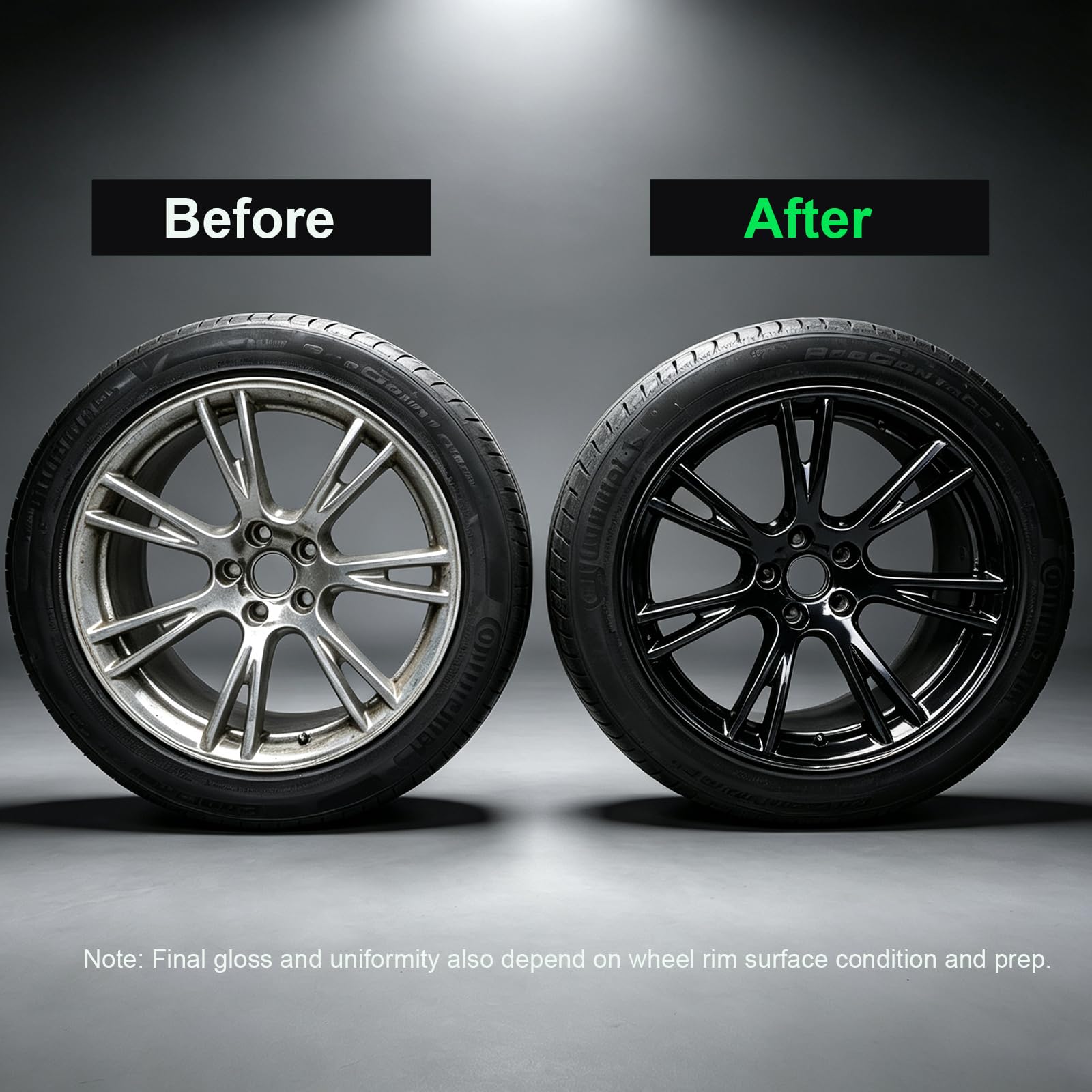 NADAMOO painted wheel close-up showing smooth semi-gloss finish benefits