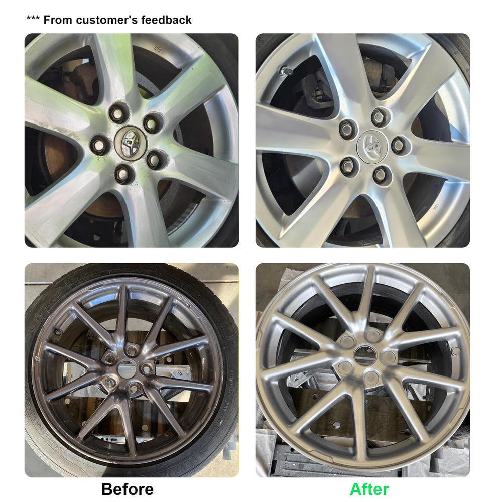 NADAMOO silvery finish on aluminum rim demonstrating refreshed metallic look benefit