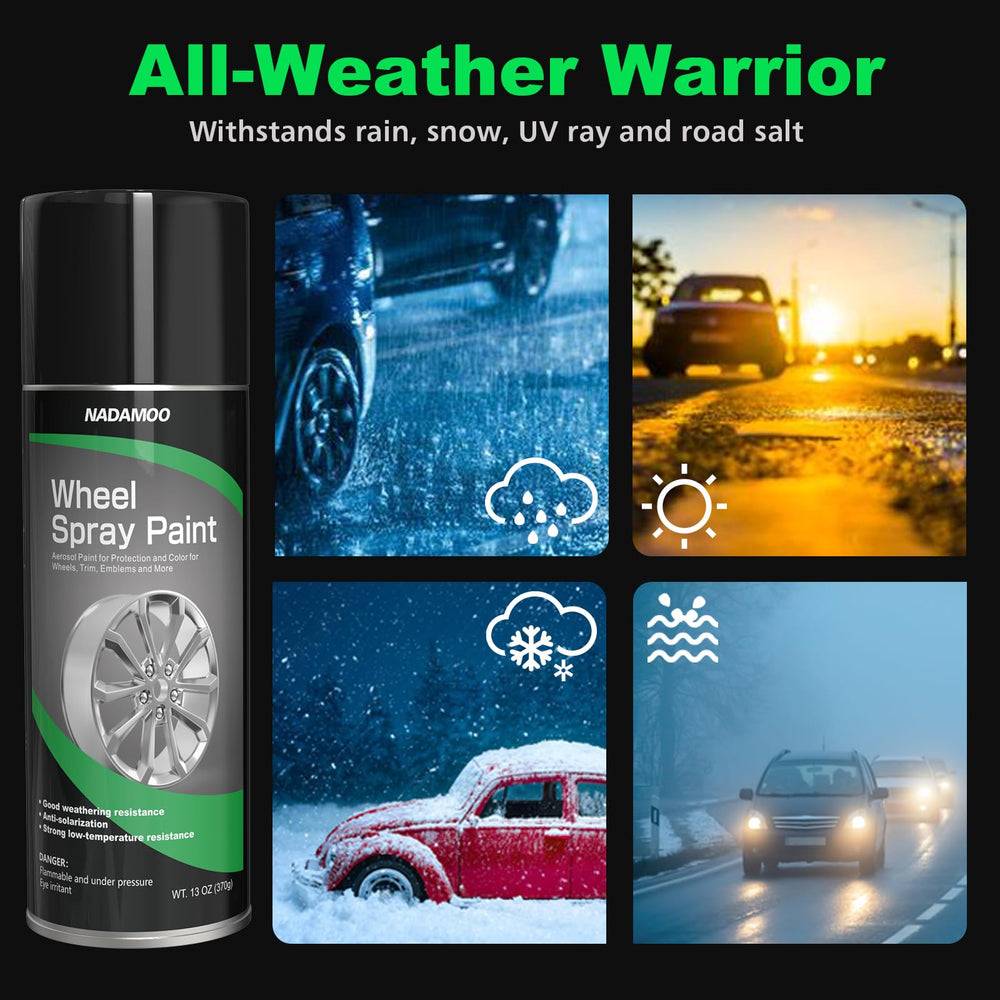 NADAMOO spray in use on wheel demonstrating even coverage and quick-dry application benefit