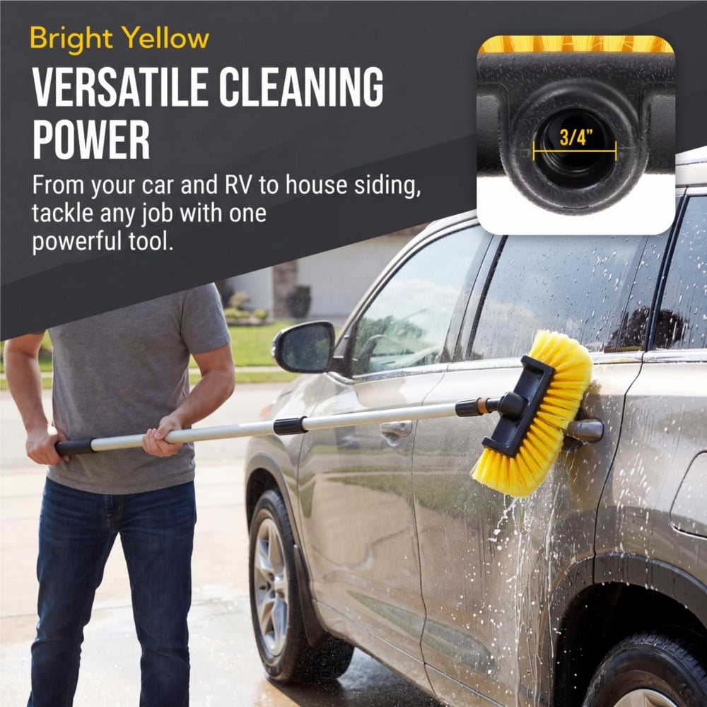 Nagpew bi-level bristles showing dual heights to reach seams and flat surfaces efficiently