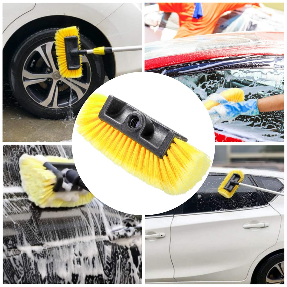 Nagpew brush heads in a driveway wash scene conveying practical everyday vehicle care