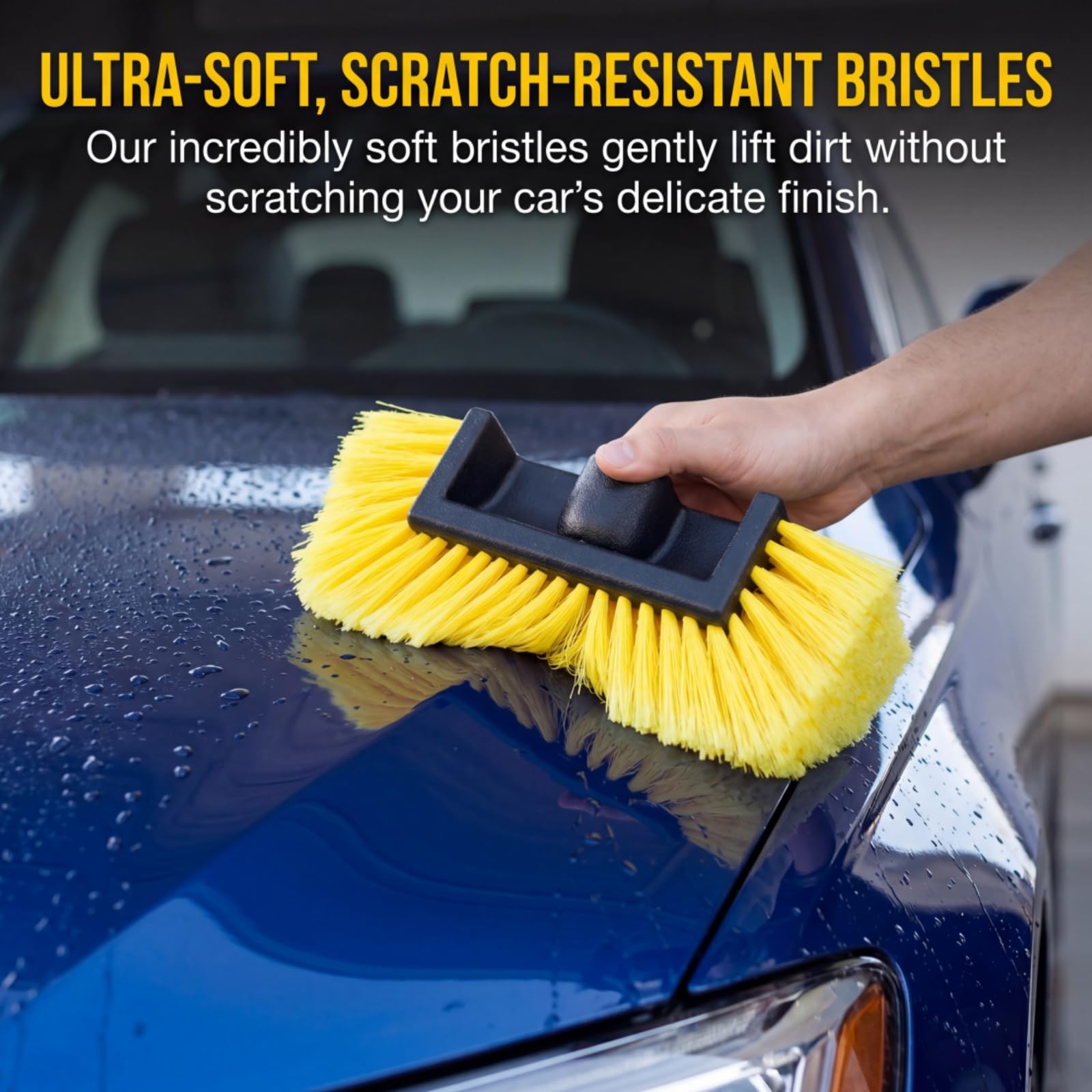 Nagpew brush cleaning mirror seam and trim capturing dirt in tight crevices cleanly