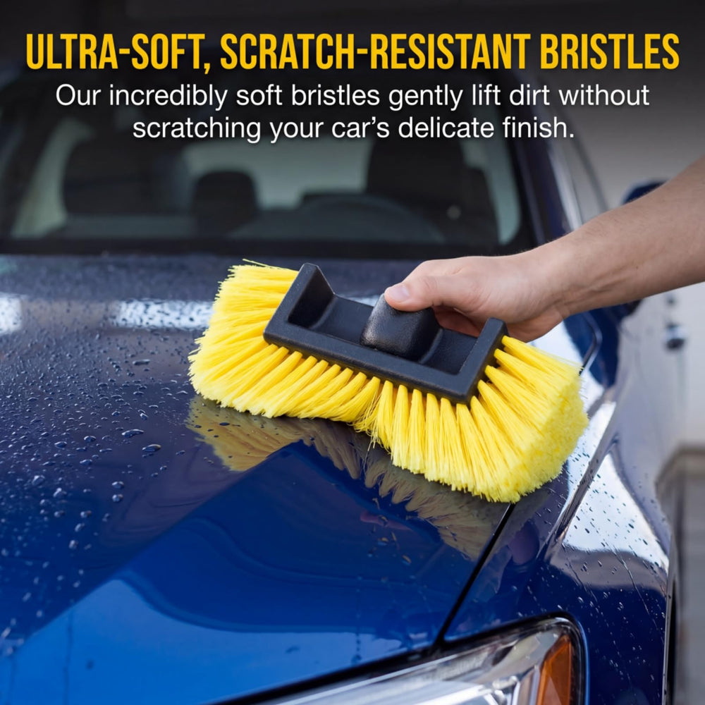 Nagpew brush cleaning mirror seam and trim capturing dirt in tight crevices cleanly