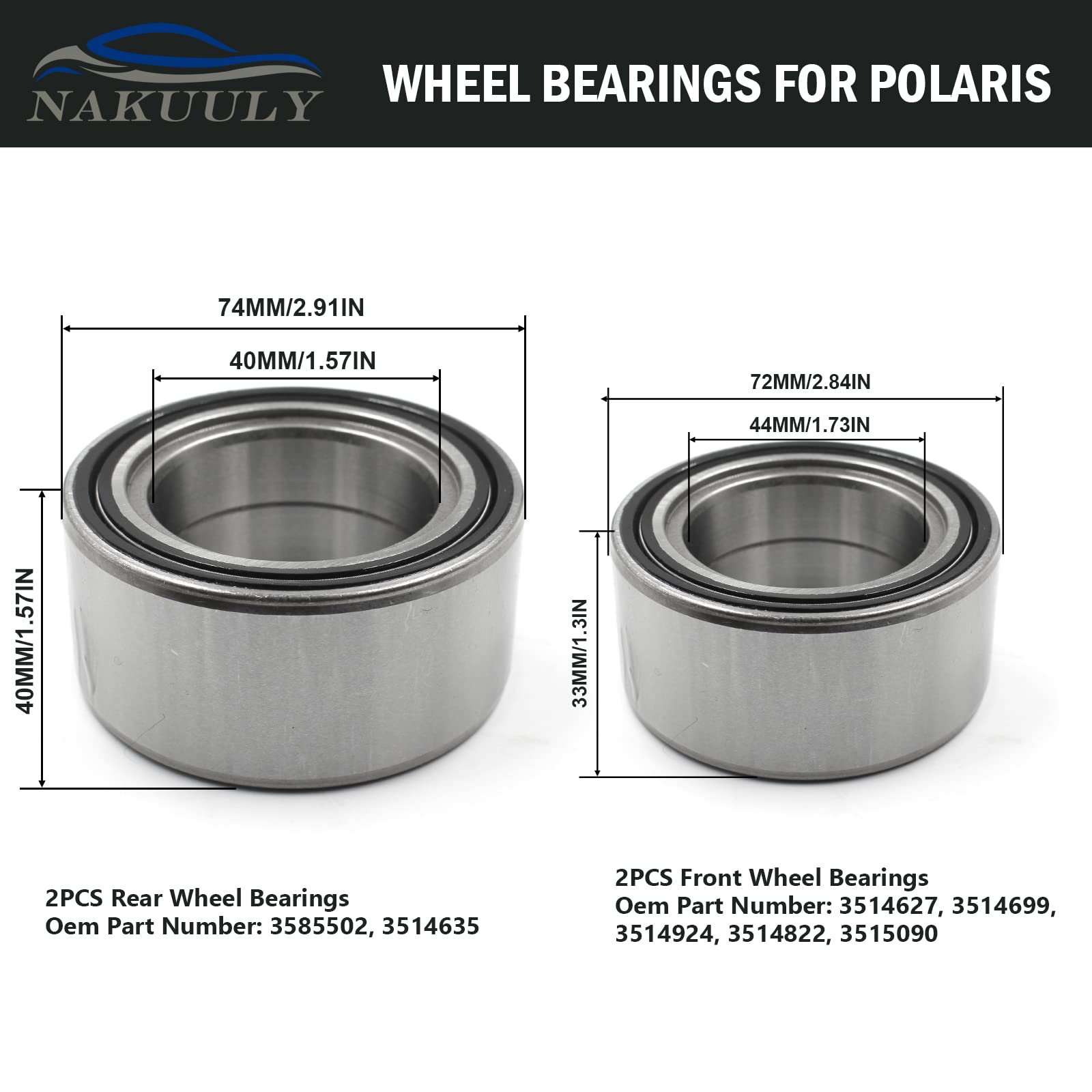 Nakuuly bearing rollers and race detail demonstrating precision for reduced vibration