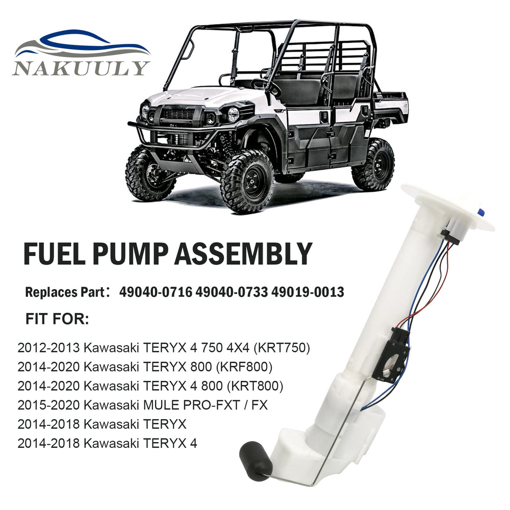 Nakuuly fuel pump side view with dimensions for accurate vehicle fitment