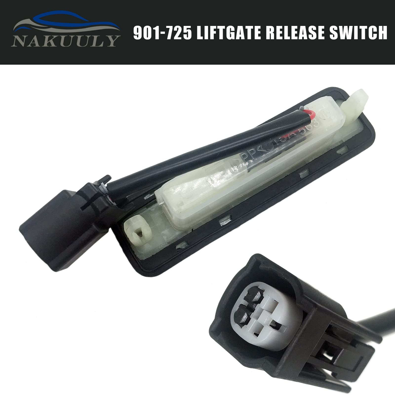 Nakuuly liftgate switch installed on a 4Runner tailgate demonstrating restored release function