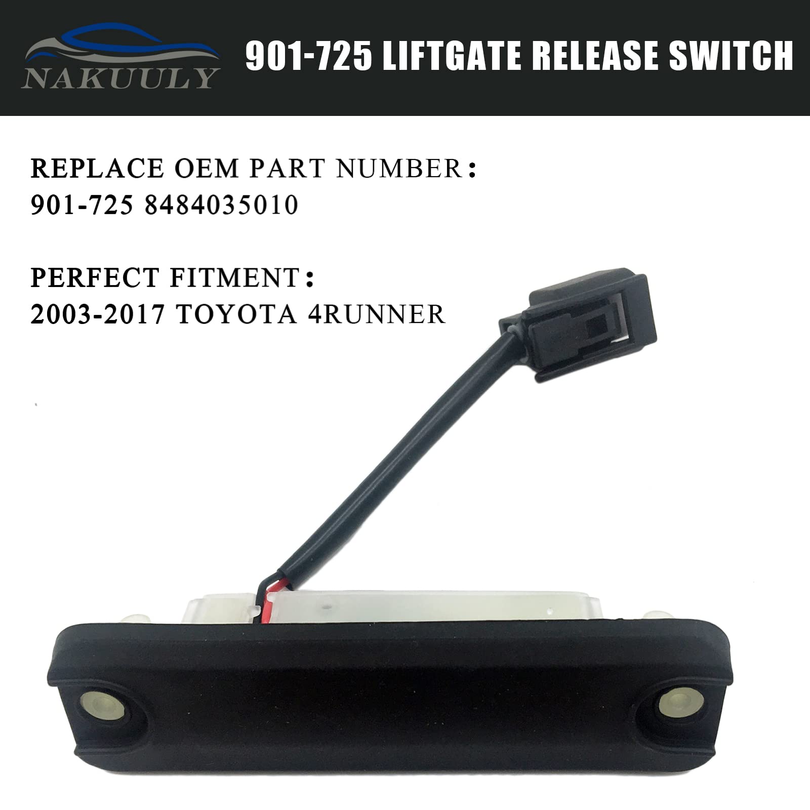 Nakuuly liftgate switch held in hand for scale showing compact durable design benefit