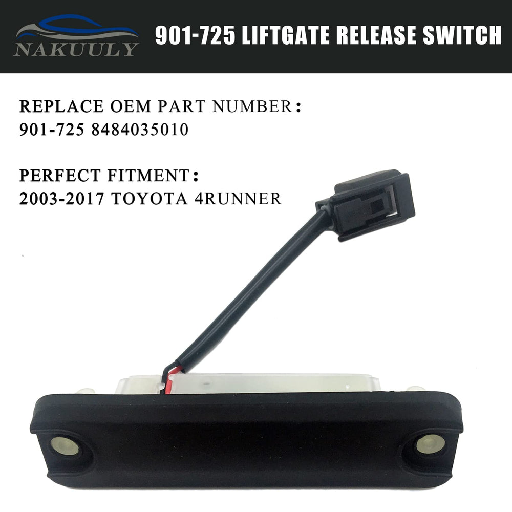 Nakuuly liftgate switch held in hand for scale showing compact durable design benefit