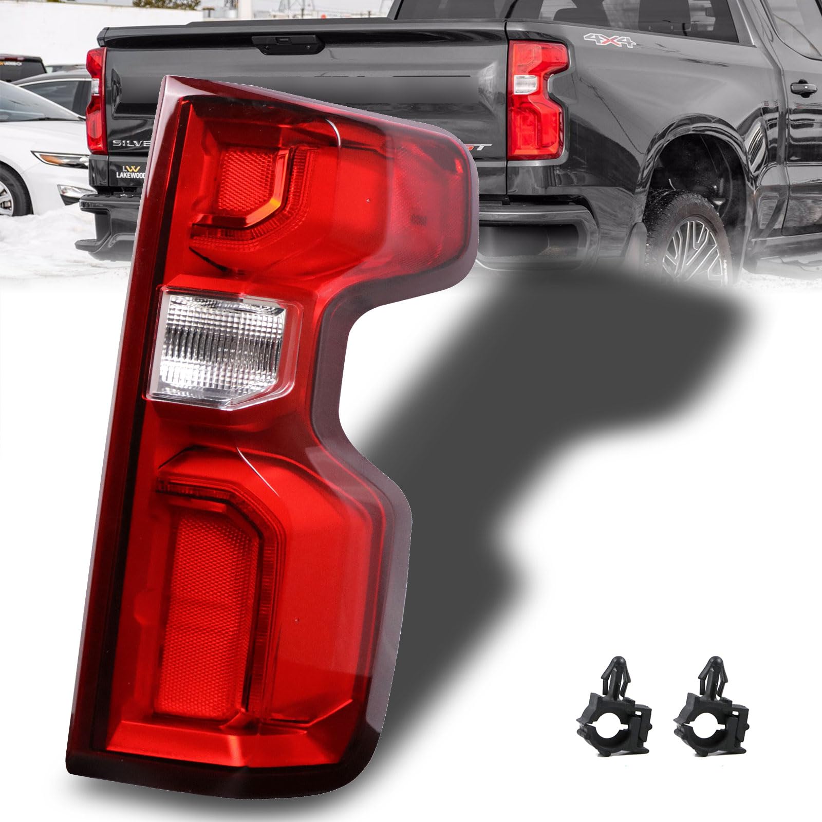 Nakuuly right-side tail light front view showing LED lenses and crisp finish benefit visibility