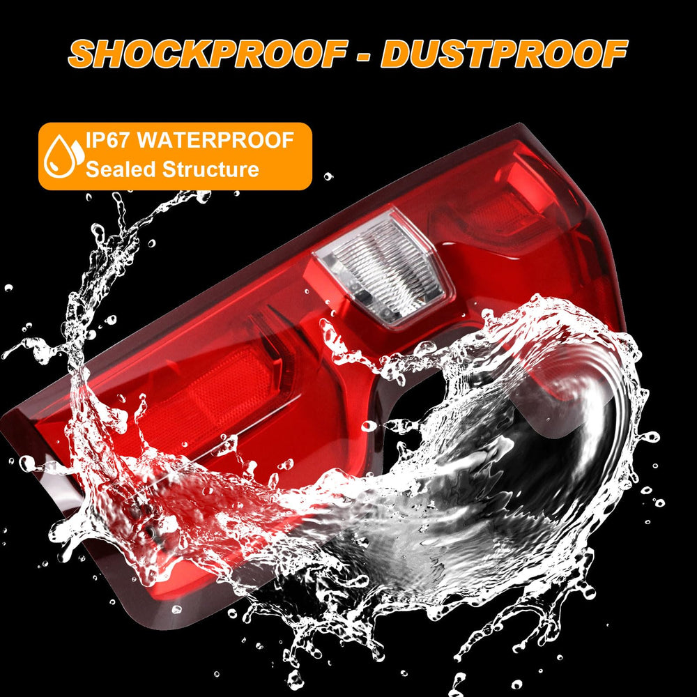 Water-seal close-up on Nakuuly tail light illustrating waterproof protection in wet conditions