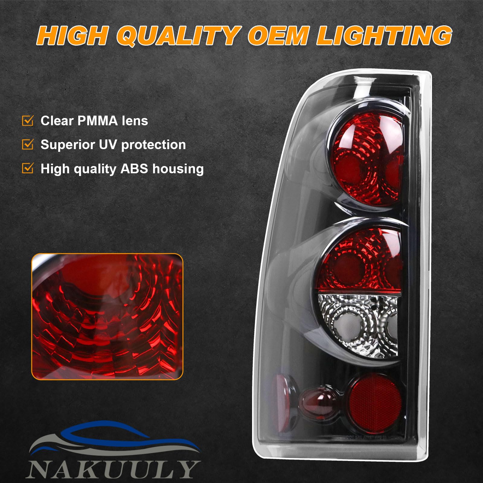 Nakuuly tail light in packaging with instructions indicating ready-to-install convenience