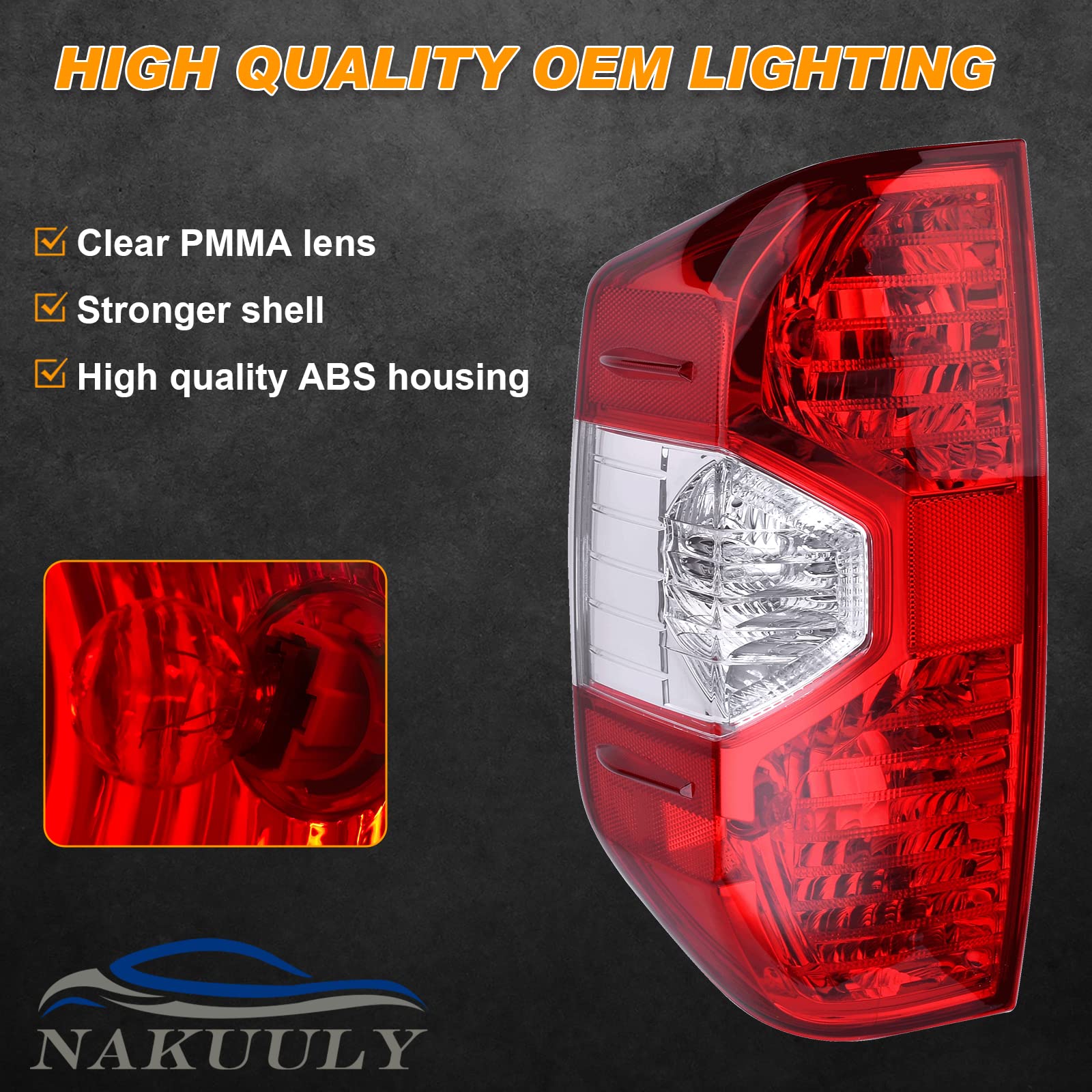 Nakuuly tail light wiring connector detail showing plug-and-play benefit