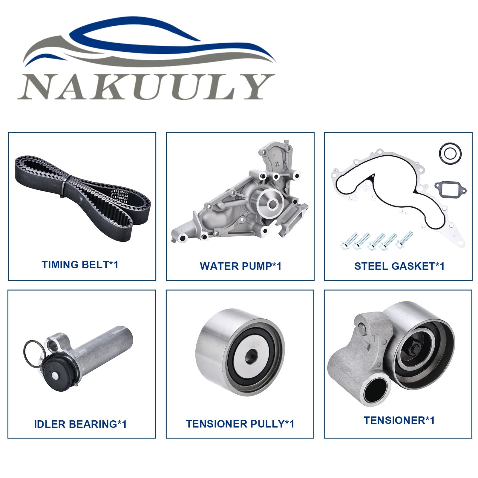 Nakuuly water pump close-up showing carbon-ceramic seal for reliable leak protection