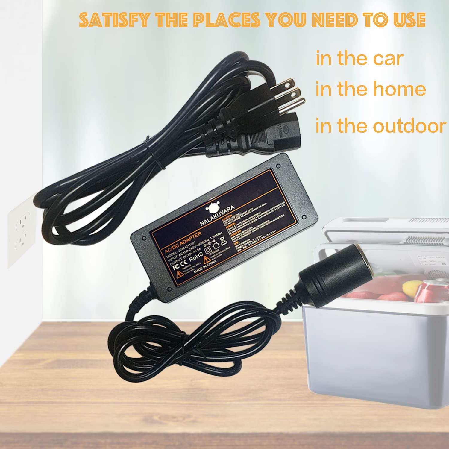 NALAKUVARA label and specifications close-up, displays power rating and protections