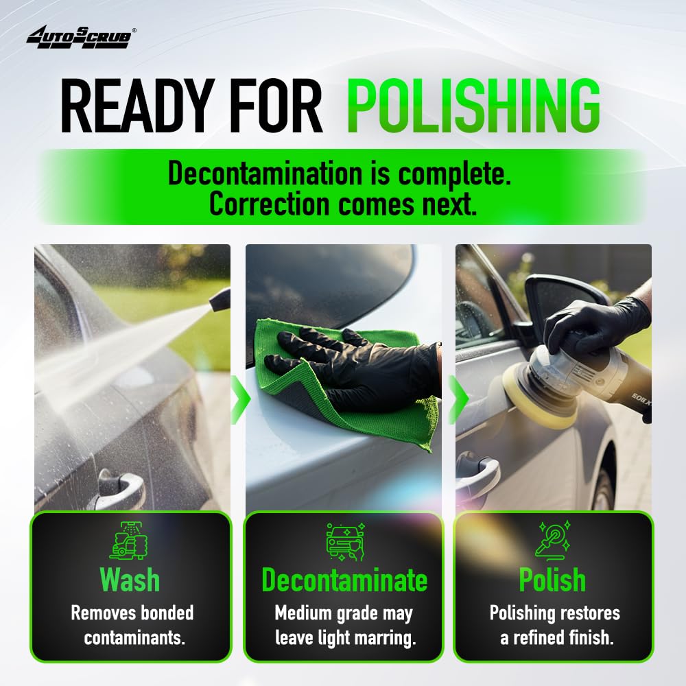 Nanoskin AUTOSCRUB used during vehicle detailing showing professional prep efficiency