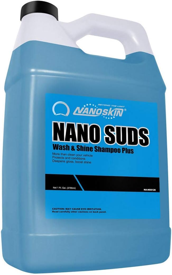 Nanoskin front label on one-gallon bottle showing product and glossy finish benefit