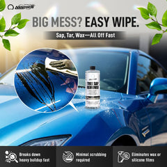 Nanoskin on microfiber cloth removing sap with minimal abrasion benefit