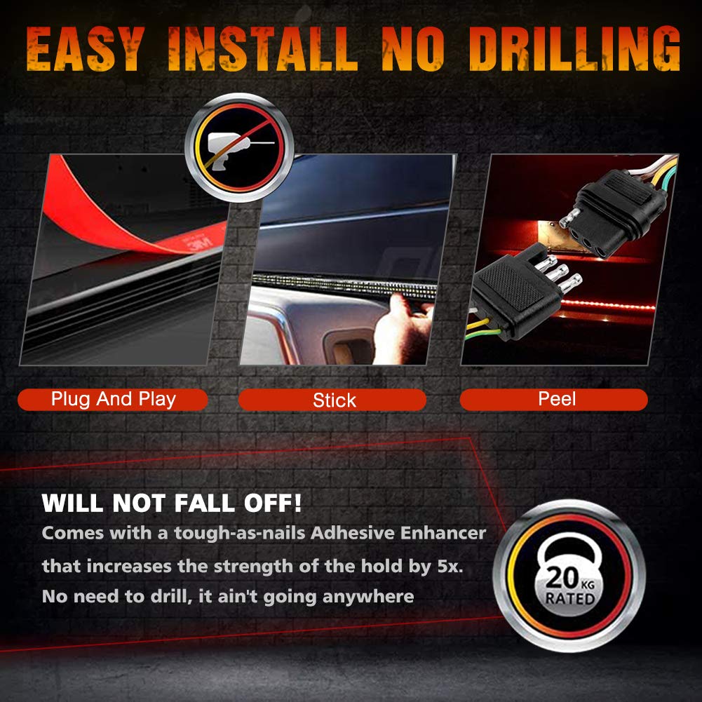 Nanpoku mounted on pickup tailgate improving rear signaling visibility