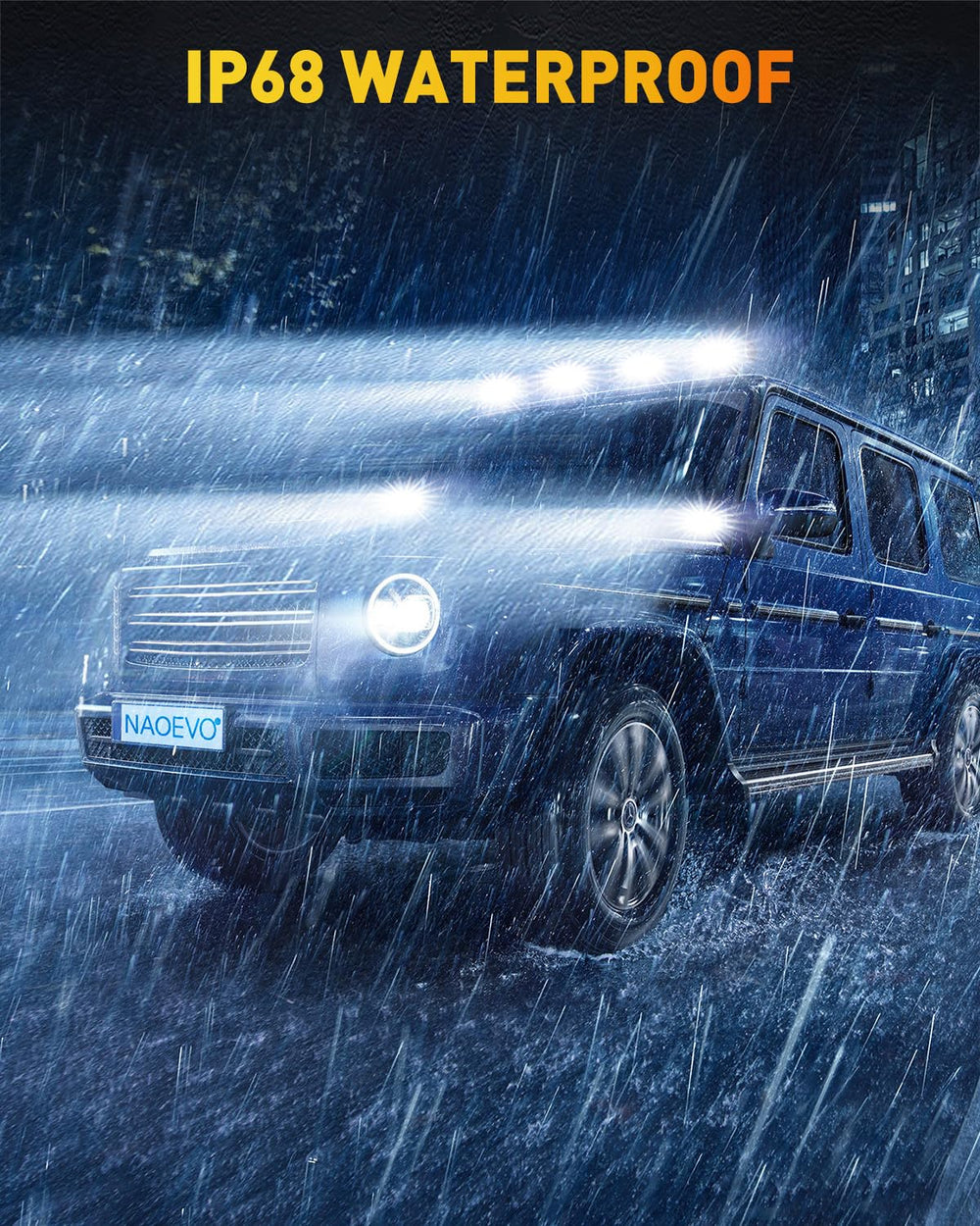 NAOEVO mounted on truck bumper providing stronger night visibility