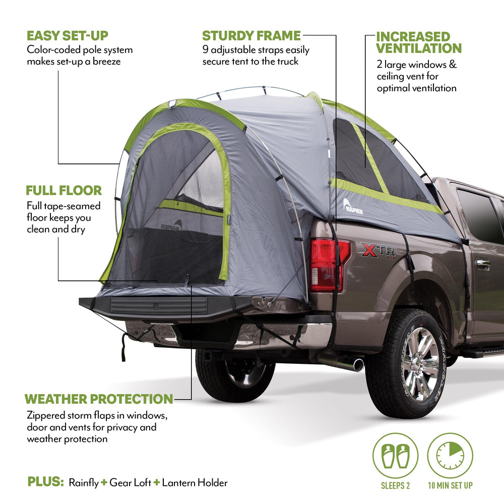 Napier color-coded poles detail that speeds setup and simplifies assembly