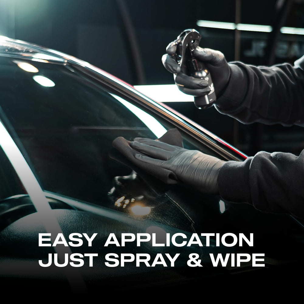 Nasiol treated windshield with water beading for clearer view