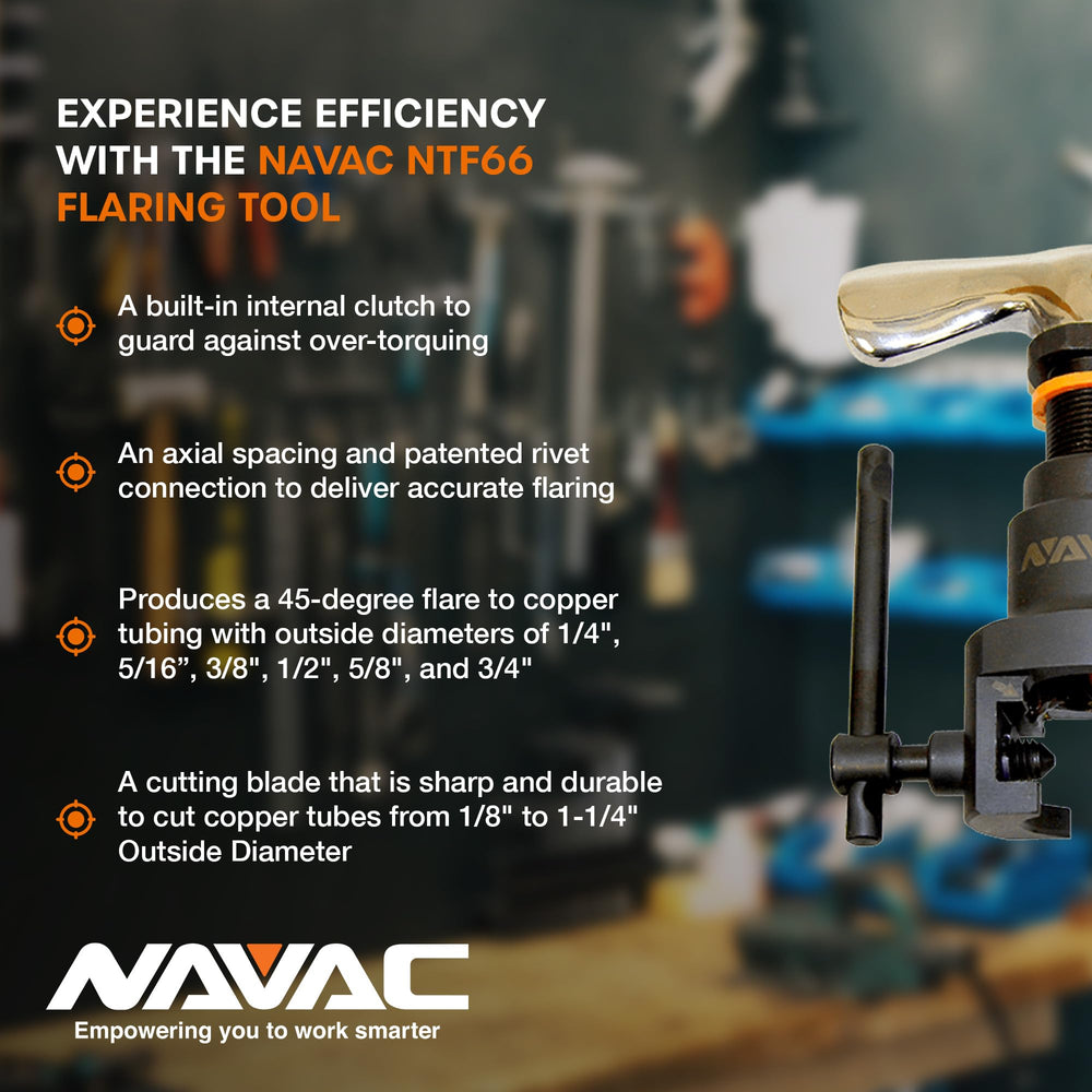 NAVAC NTF66 packaging and warranty card showing included one-year protection benefit