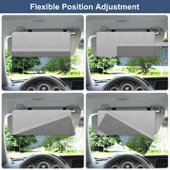 NAZZO installed on driver visor showing extended shading for safer driving