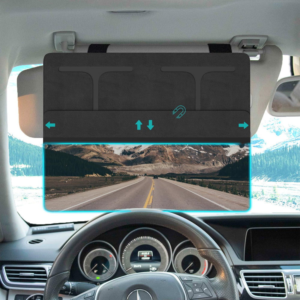NAZZO front view of visor extender showing full shade benefit