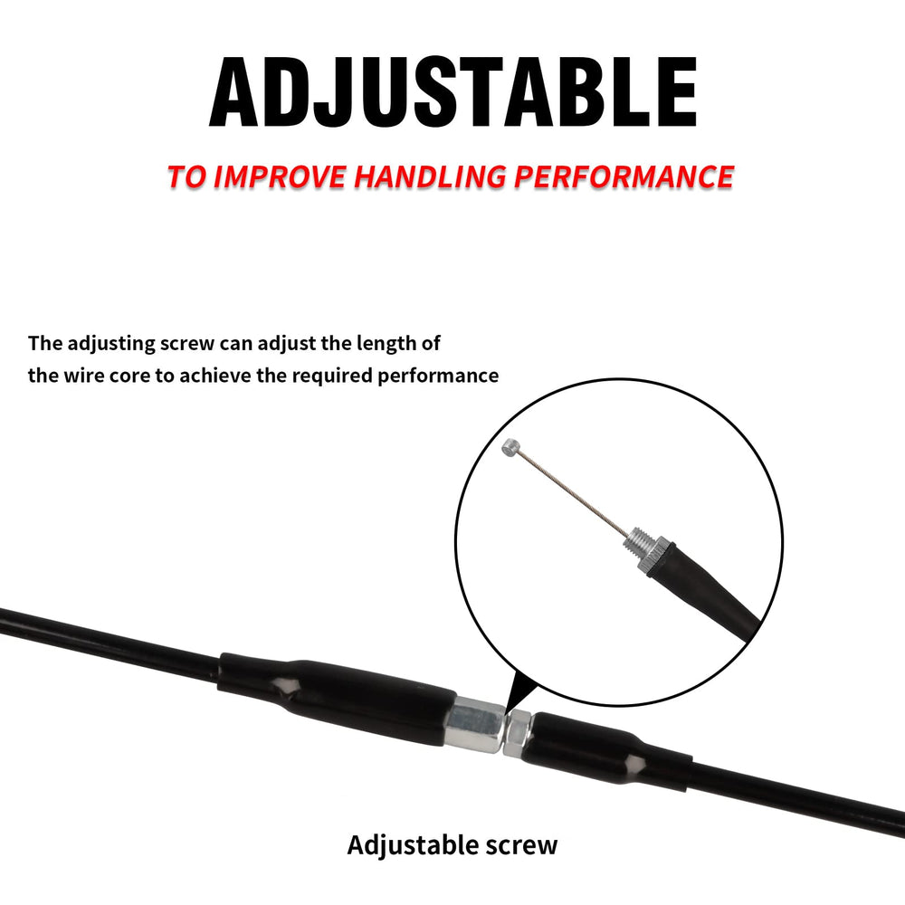 NB NIBBIRACING throttle cable installed on a dirt bike showing improved control and routing benefit