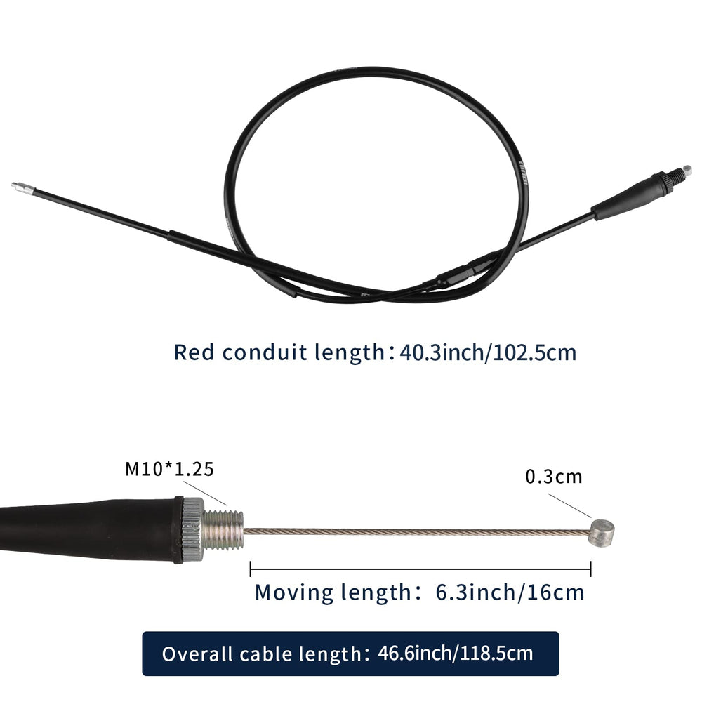 NB NIBBIRACING cable beside a ruler for scale showing compact 102.5 cm length advantage