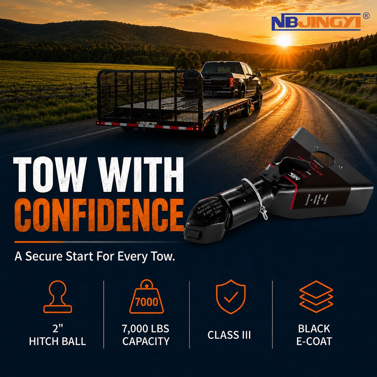 NBJINGYI close-up of quick-lock latch demonstrating fast, reliable hookup