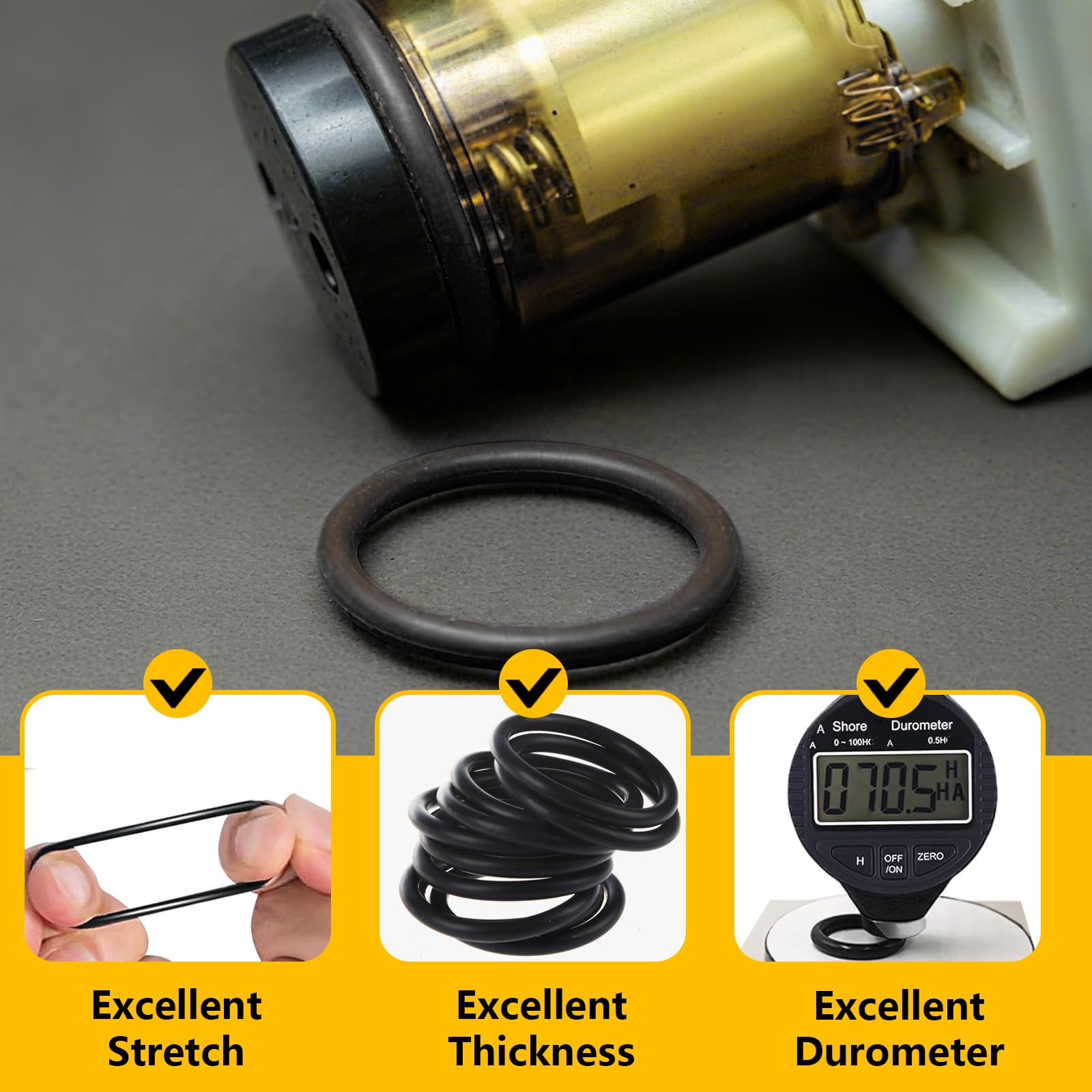 NBRINGO O-rings in hand for scale demonstrating compact sizes and easy handling