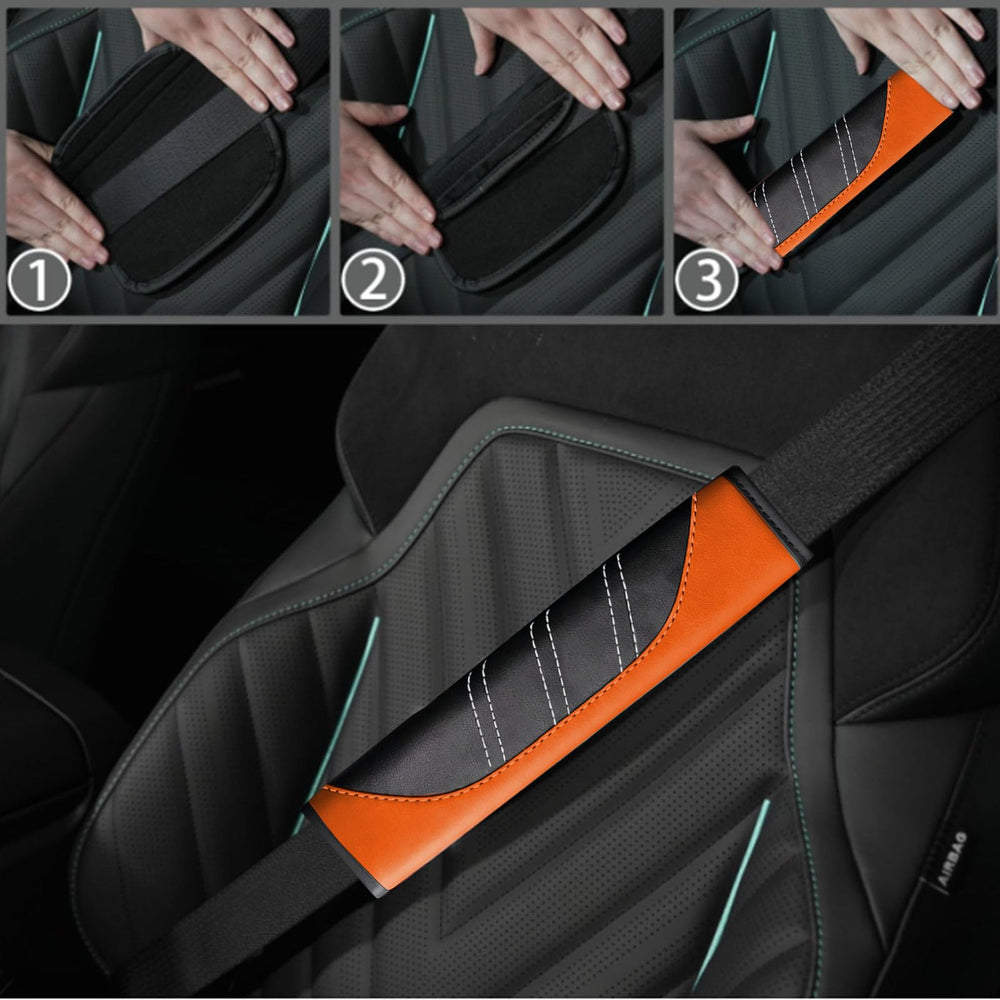 NBTEPEM steering wheel cover installed in car interior enhancing grip and style