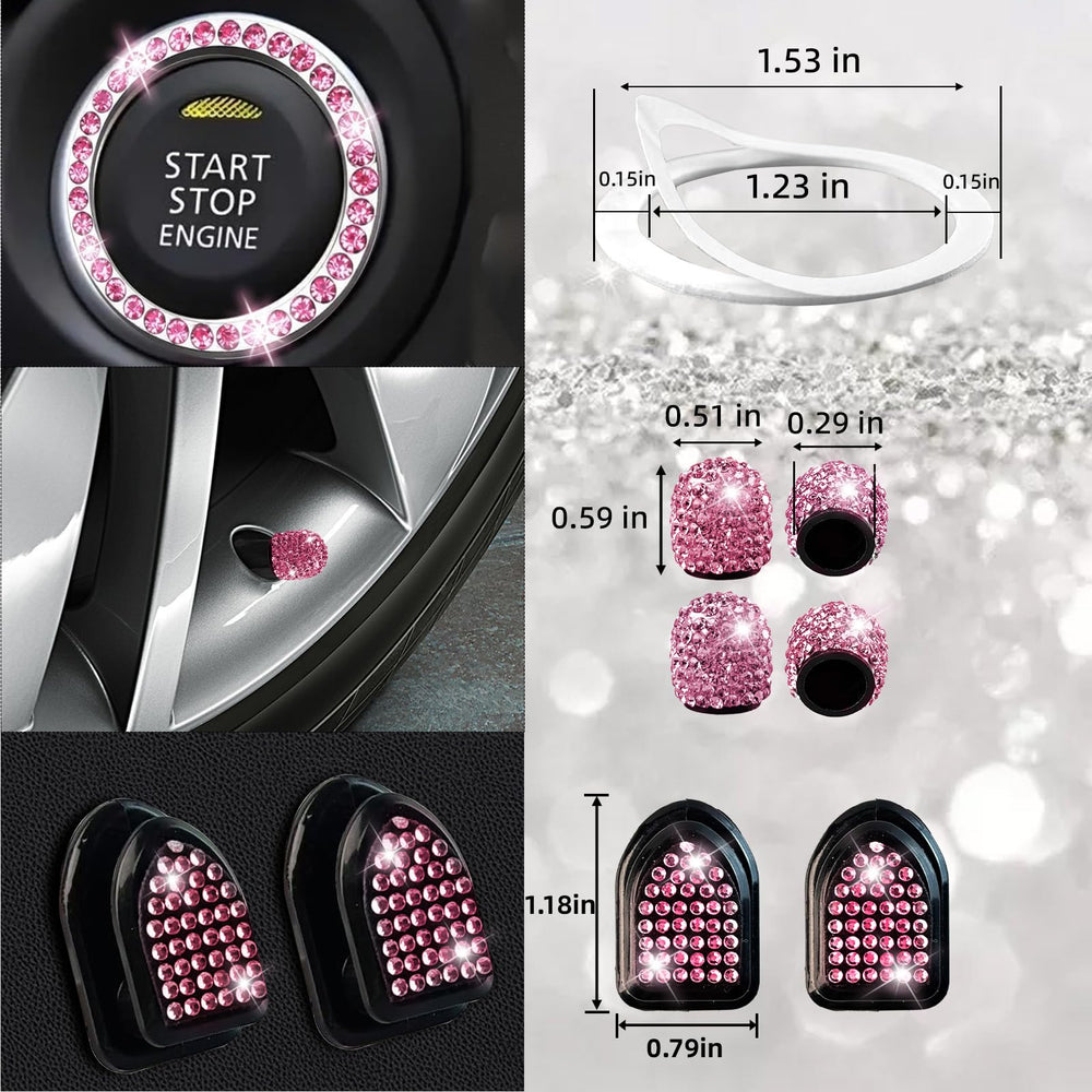 NBTEPEM lifestyle car interior shot demonstrating cohesive pink bling styling