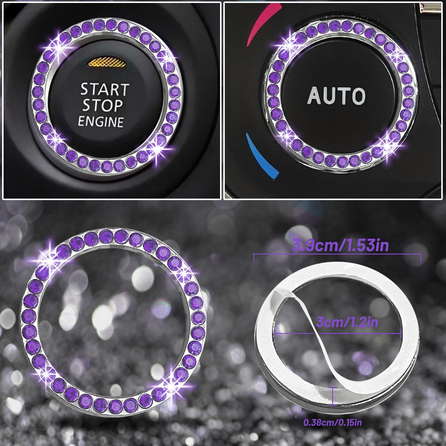 NBTEPEM installed dashboard lifestyle showing unified purple-violet interior enhancement