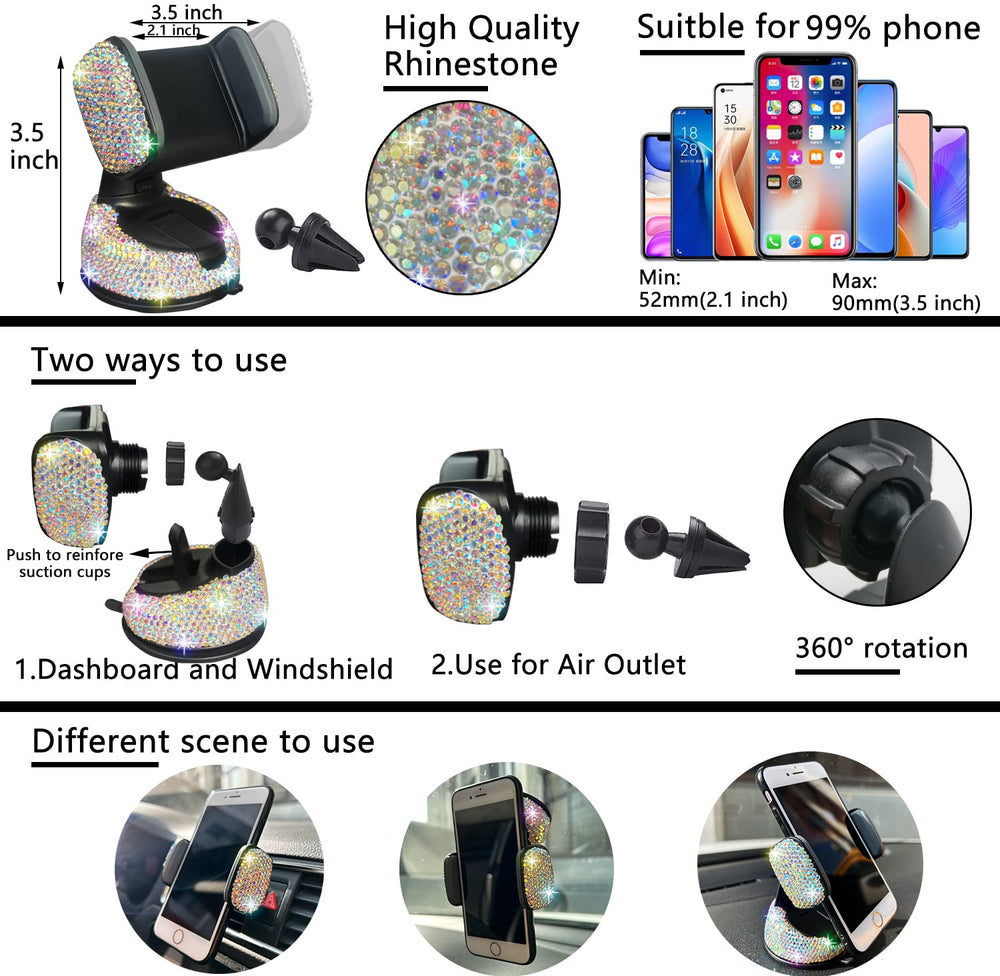 NBTEPEM phone holder clipped to air vent for hands-free convenience