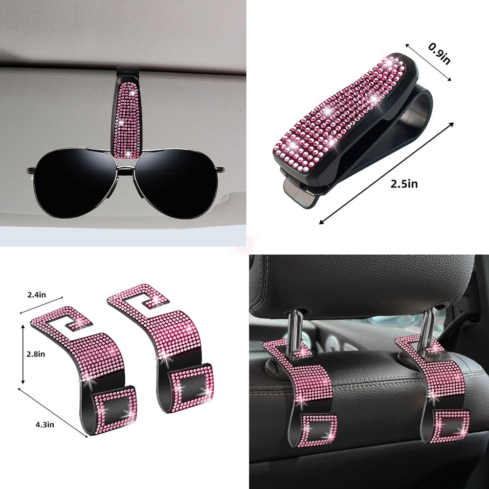 NBTEPEM sunglasses holder and hooks mounted for neat storage and convenience