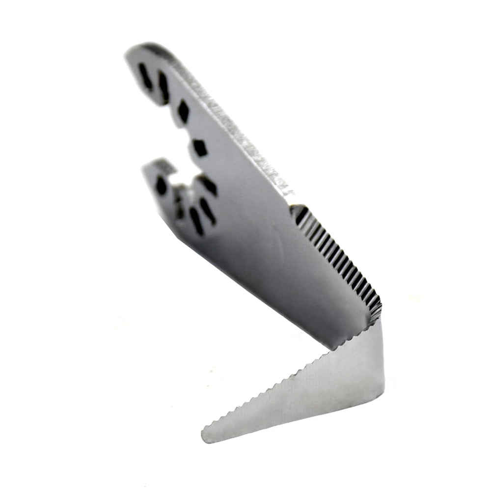 NDEFAFLY blade cutting through windshield sealant demonstrating clean removal