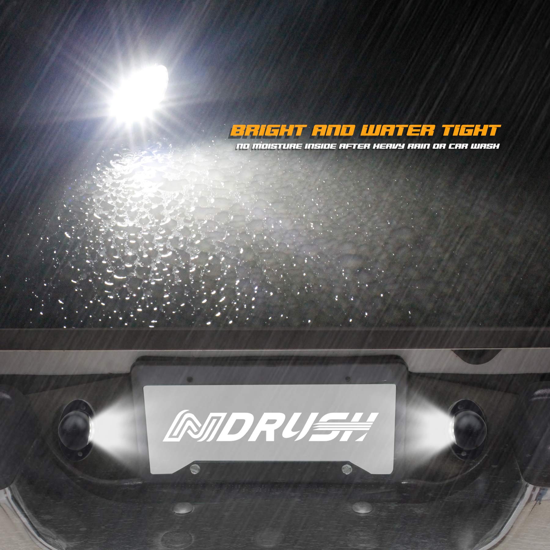 NDRUSH installed on Dodge Ram rear demonstrating improved license plate brightness