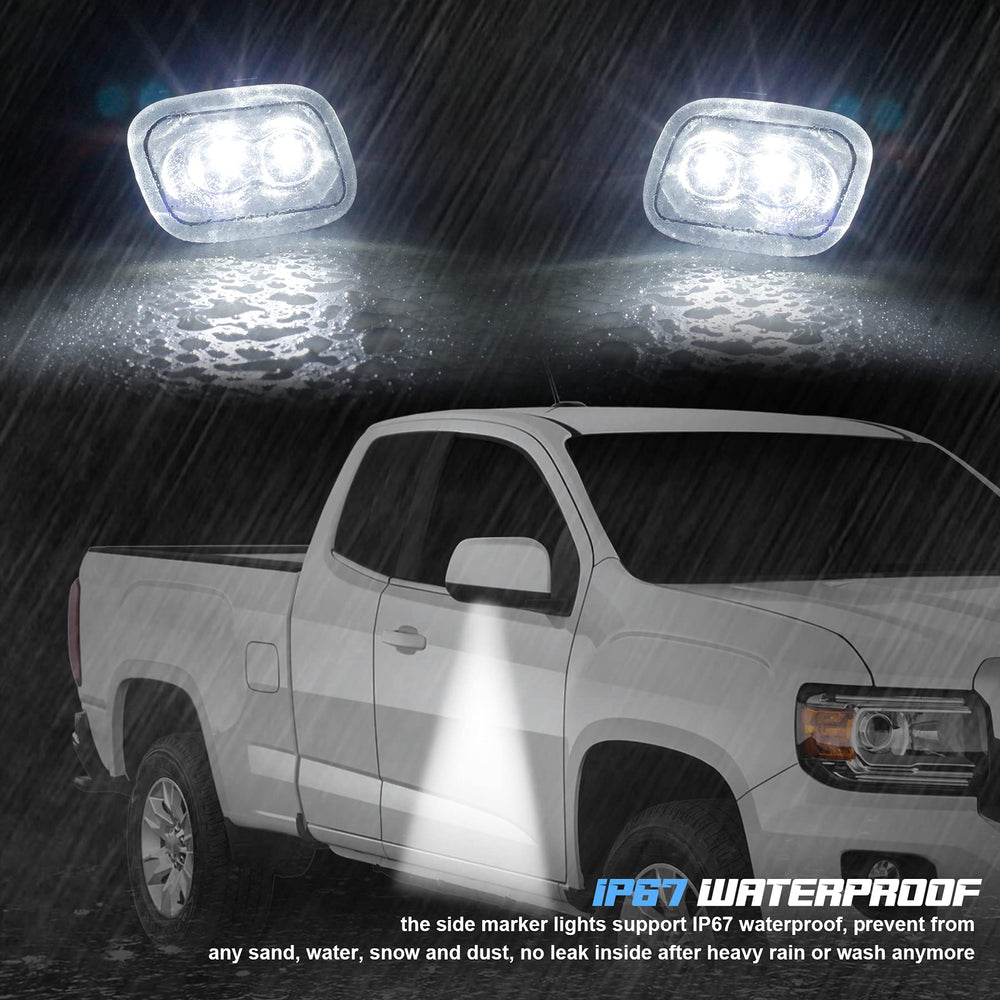 NDRUSH installed on F-150 side mirror demonstrating clearer ground illumination