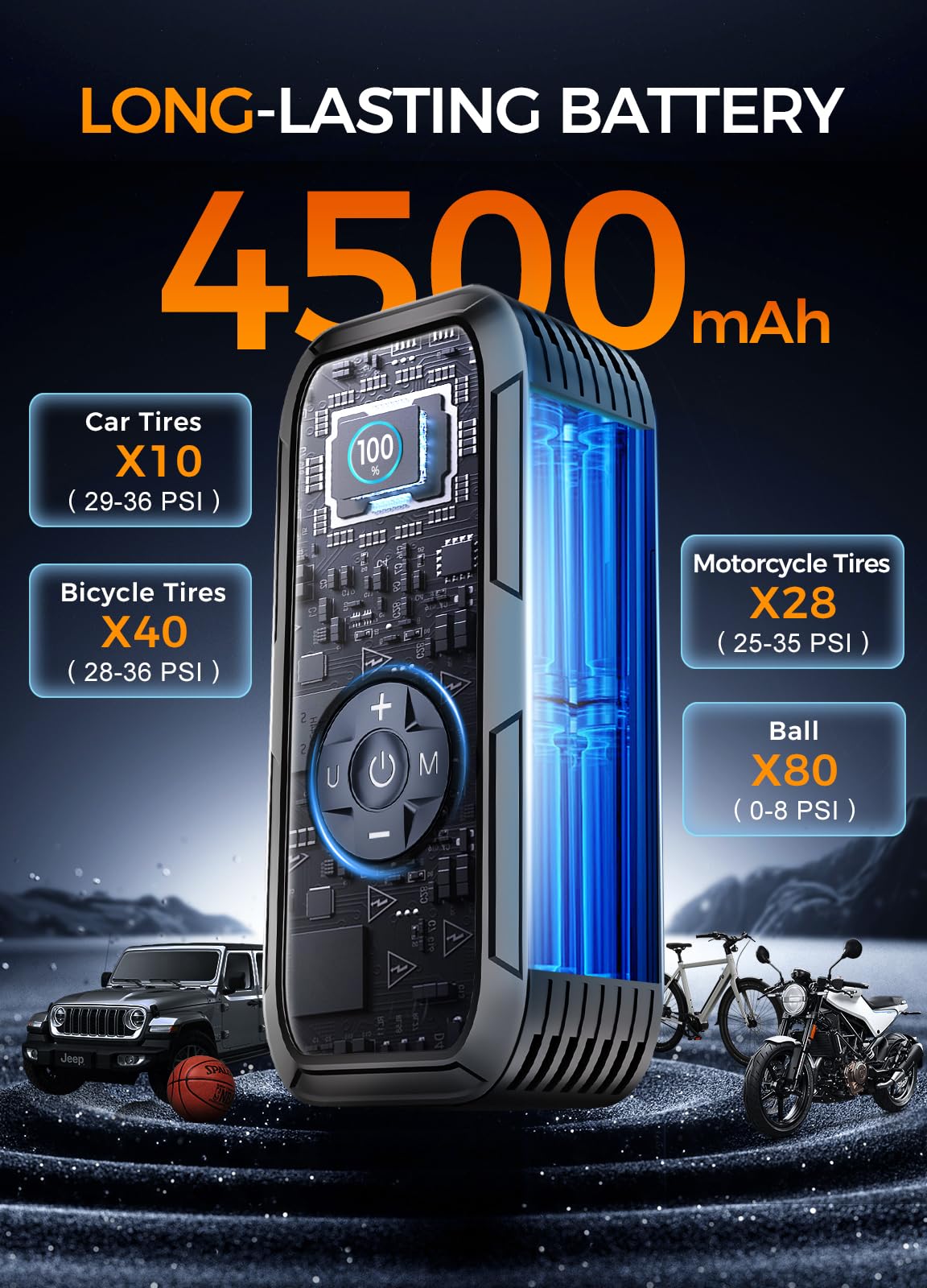 NEDECT Y51 battery and USB port for emergency device charging
