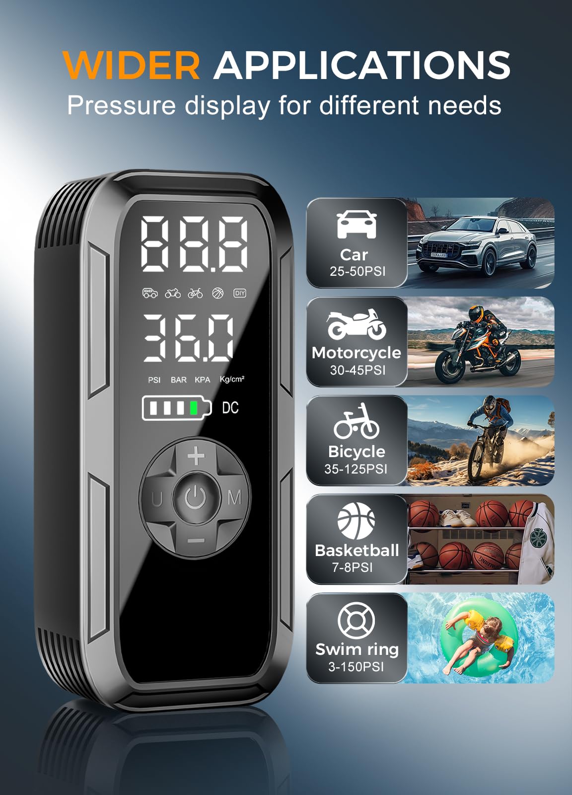 NEDECT Y51 clear LCD display providing accurate pressure readings