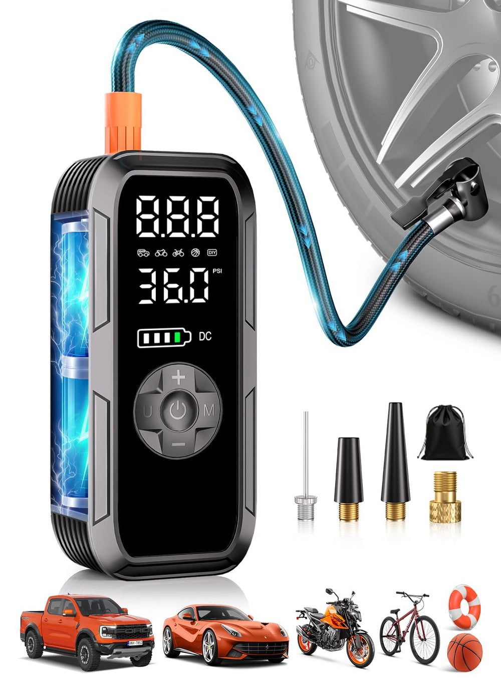 NEDECT Y51 LED work light illuminating nighttime tire repairs