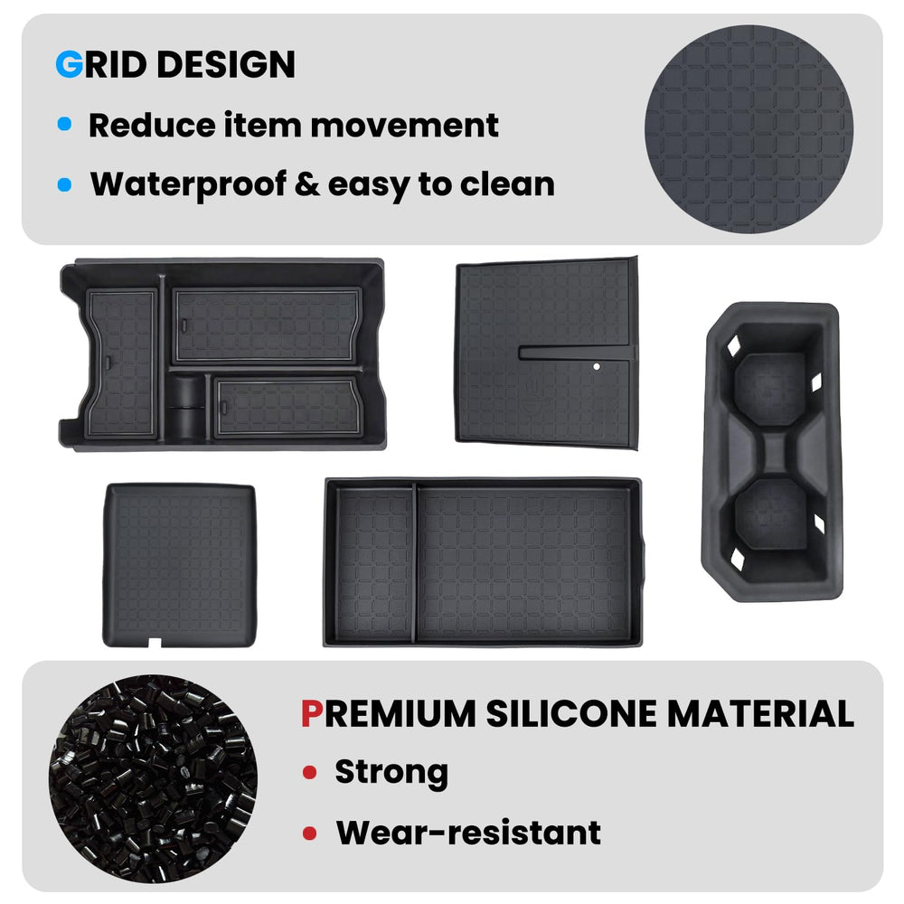 Neepiar cupholder with silicone mats securing cups and preventing spills